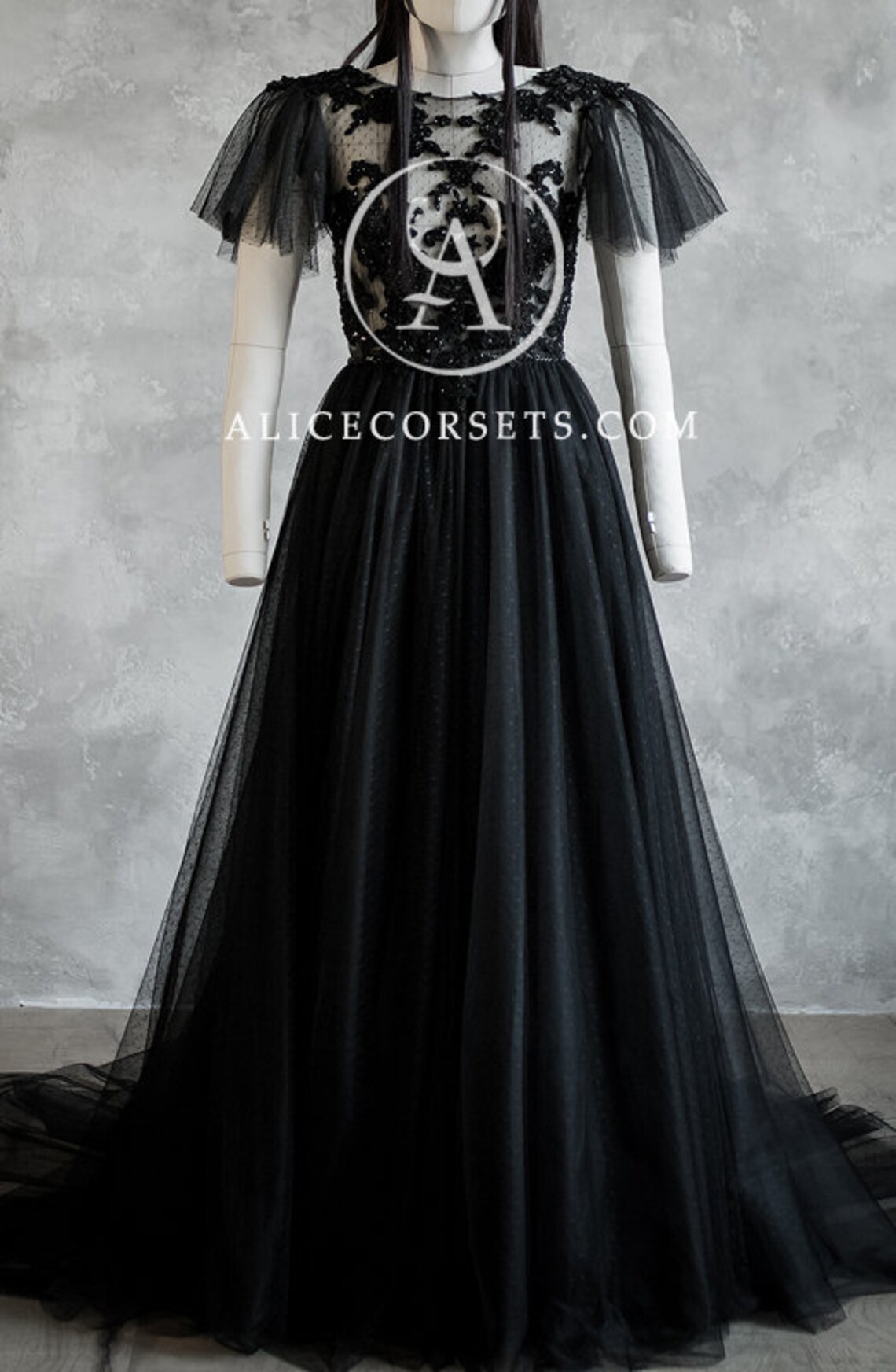 Bohemian Style Black Wedding Dress Modern Witch Backless | Etsy