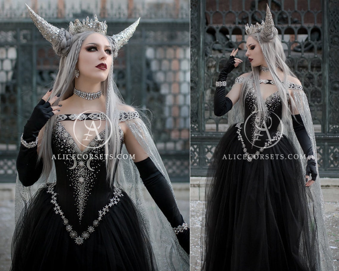 Fantasy Wedding Dress Celestial Bridal Cape Night Goddess | Etsy