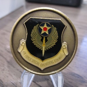 Moneda de desafío de ingeniero civil del Comando de Operaciones Especiales de la USAF AFSOC n.º 831R