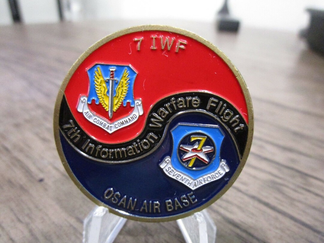 USAF 7 IWF 7th Information Warfare Flight Cyber Osan AB Challenge Coin ...