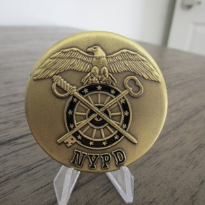 Sezione quartiermastro della polizia di New York dal 1845 Moneta sfida n. 975B