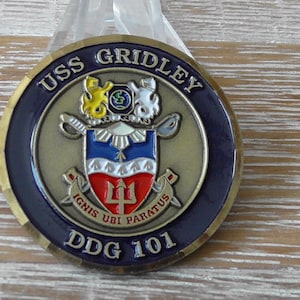 USN USS Gridley DDG 101 Commanding Officer Challenge Coin #A917