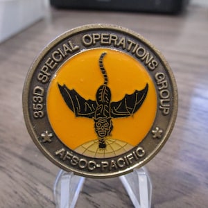 USAF AFSOC 353 SOG Grupo de Operaciones Especiales 353.º Contralor Vuelo Desafío Moneda #830R