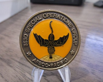 USAF AFSOC 353 SOG Special Operations Group 353rd Comptroller Flight Challenge Coin #830R