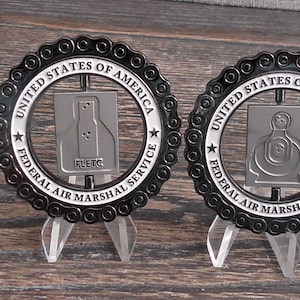 Federal Air Marshal Service FAM FAMS FLETC Federal Law Enforcement Training Center Spinner Challenge Coin