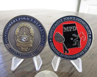 Montgomery Alabama Police Department Criminal Investigations Division Challenge Coin