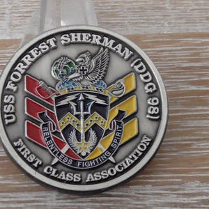 USN USS Forrest Sherman DDG 98 First Class Association Challenge Münze #C290