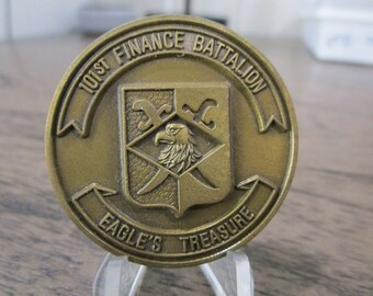 US Army 101st Airborne Finance Battalion Air Assault Challenge Coin #447L (Eby)
