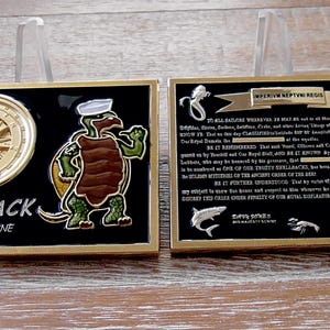 Shellback Crossing The Line Ancient Order of the Deep USN Challenge Coin
