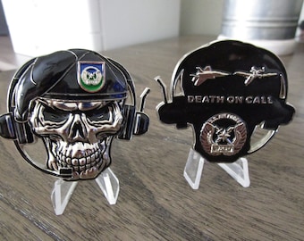Moneda de desafío de calavera de boina negra del Partido de Control Aéreo Táctico TACP de la USAF