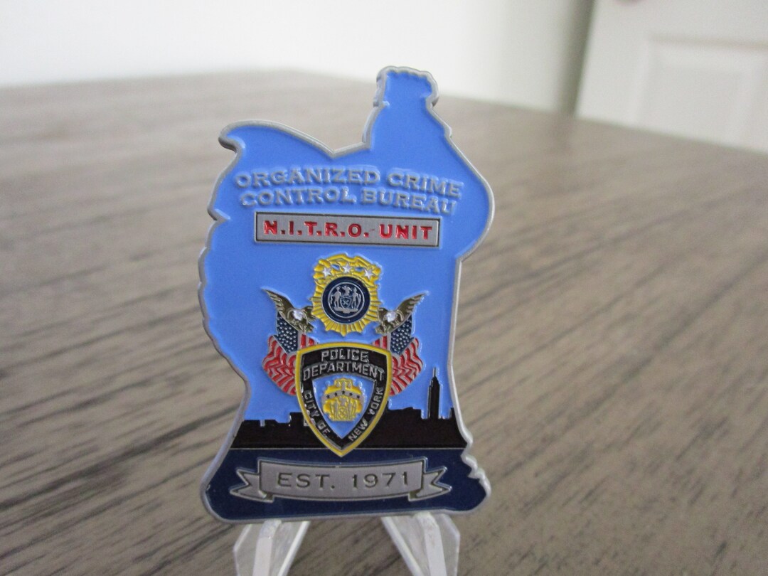 NYPD Organized Crime Control Bureau NITRO Unit Reaper Challenge Coin