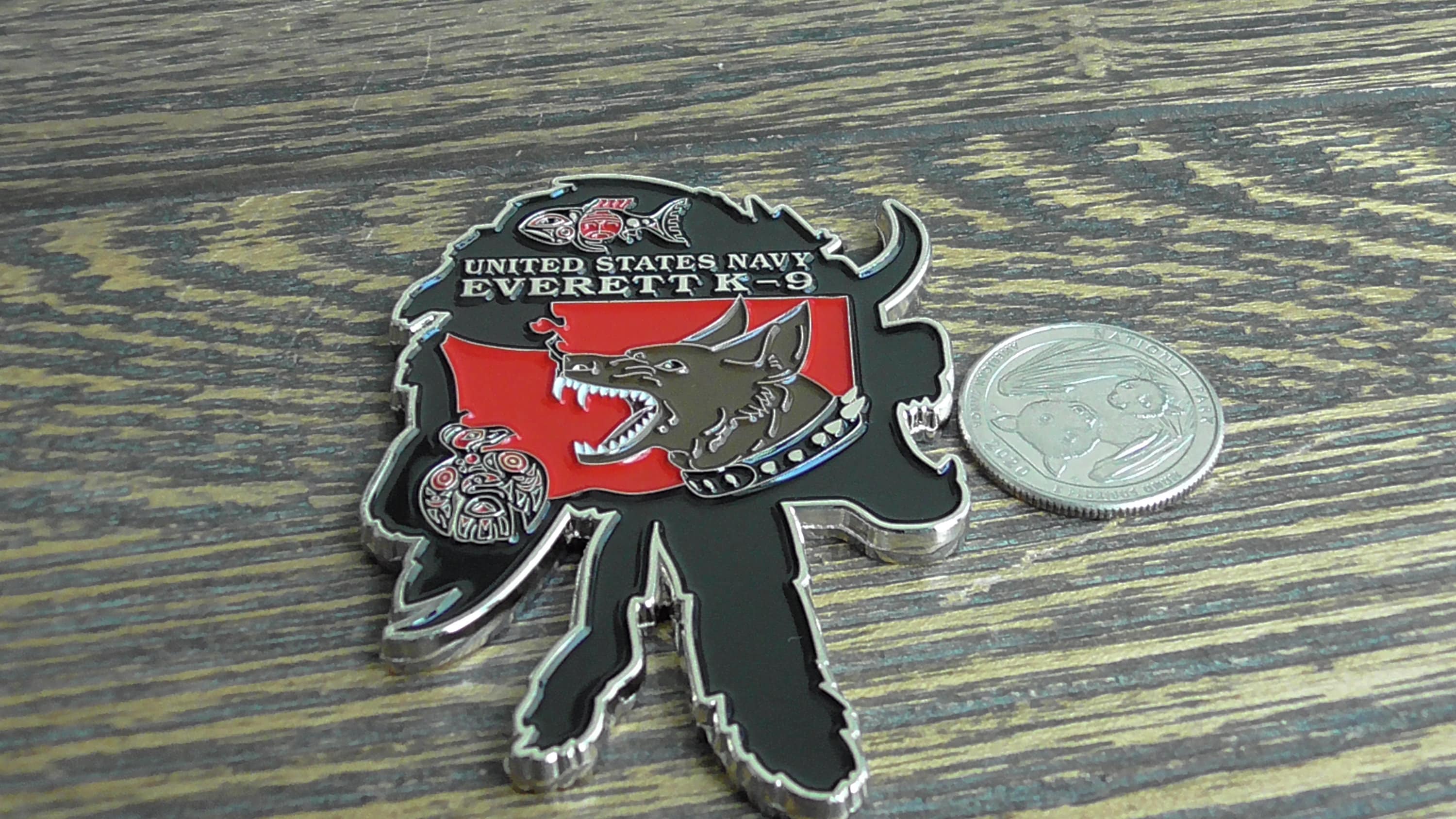 USN Naval Station Everett Washington K-9 Challenge Coin
