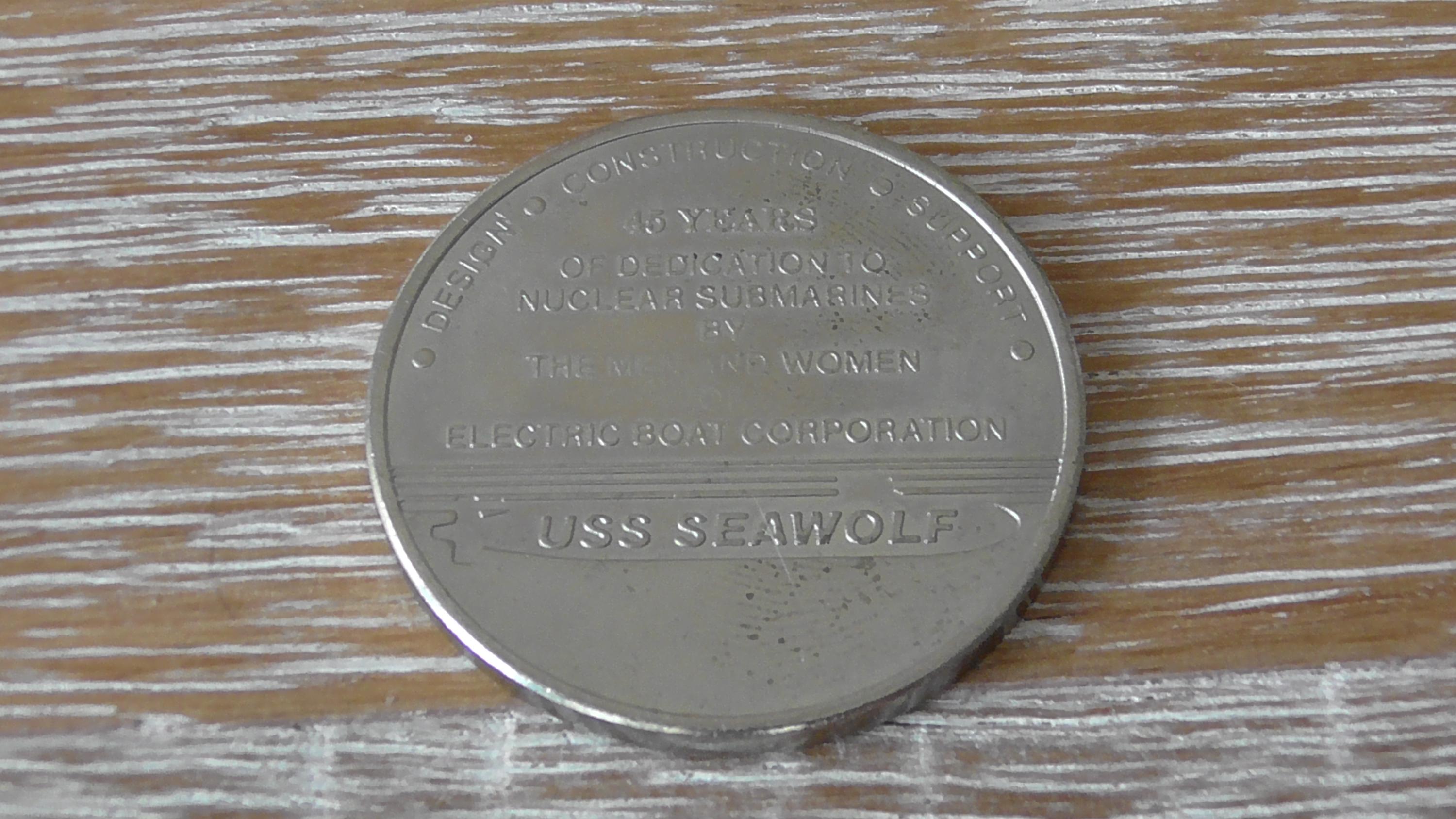 アメリカ海軍　原子力潜水艦　USS Seawolf チャレンジコイン アメリカ海軍 原子力潜水艦 USS Seawolf チャレンジコイン U S
