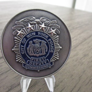 NYPD First Deputy Commissioner Risk Management Bureau Spinner Challenge Coin #629F