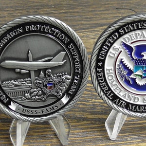 FAMS FAM Federal Air Marshal Service USSS United States Secret Service Presidential Campaign Protection Support Team Challenge Coin