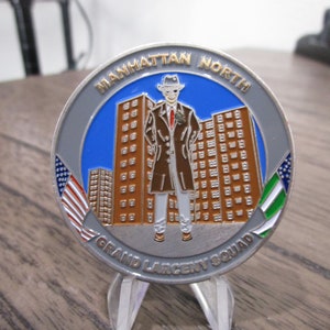 NYPD Manhattan North Grand Larceny Squad Challenge Coin #377F (Eb)