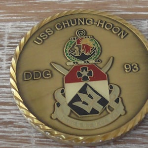 United States Navy USS Chung-Hoon DDG 93 CPO Challenge Coin #D15