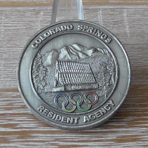 Vintage DOJ Federal Bureau of Investigation FBI Colorado Springs Resident Agency Challenge Coin #B485