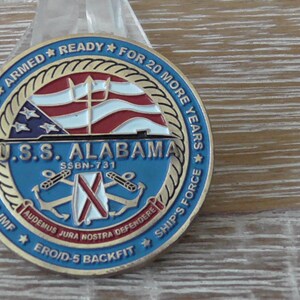 Vintage USN USS Alabama SSBN 731 Commanding Officer Challenge Coin #A102