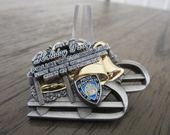 NYPD Police Commissioners Holiday Party Christmas Sleigh Challenge Coin #377C