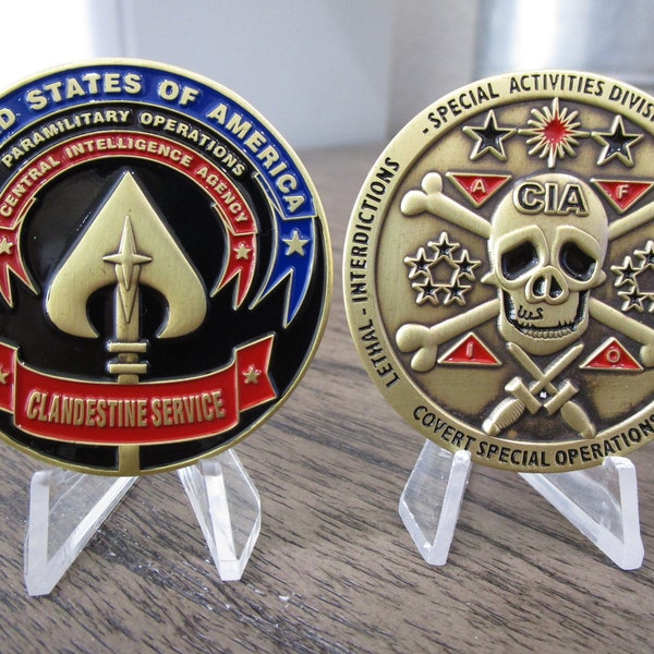 CIA Covert Special Operations Clandestine Service Lethal HUMINT Challenge Coin