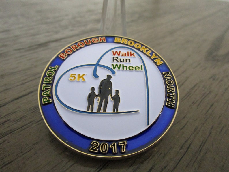 NYPD Patrol Borough Brooklyn North 5K Walk Run Wheel Challenge Coin ...