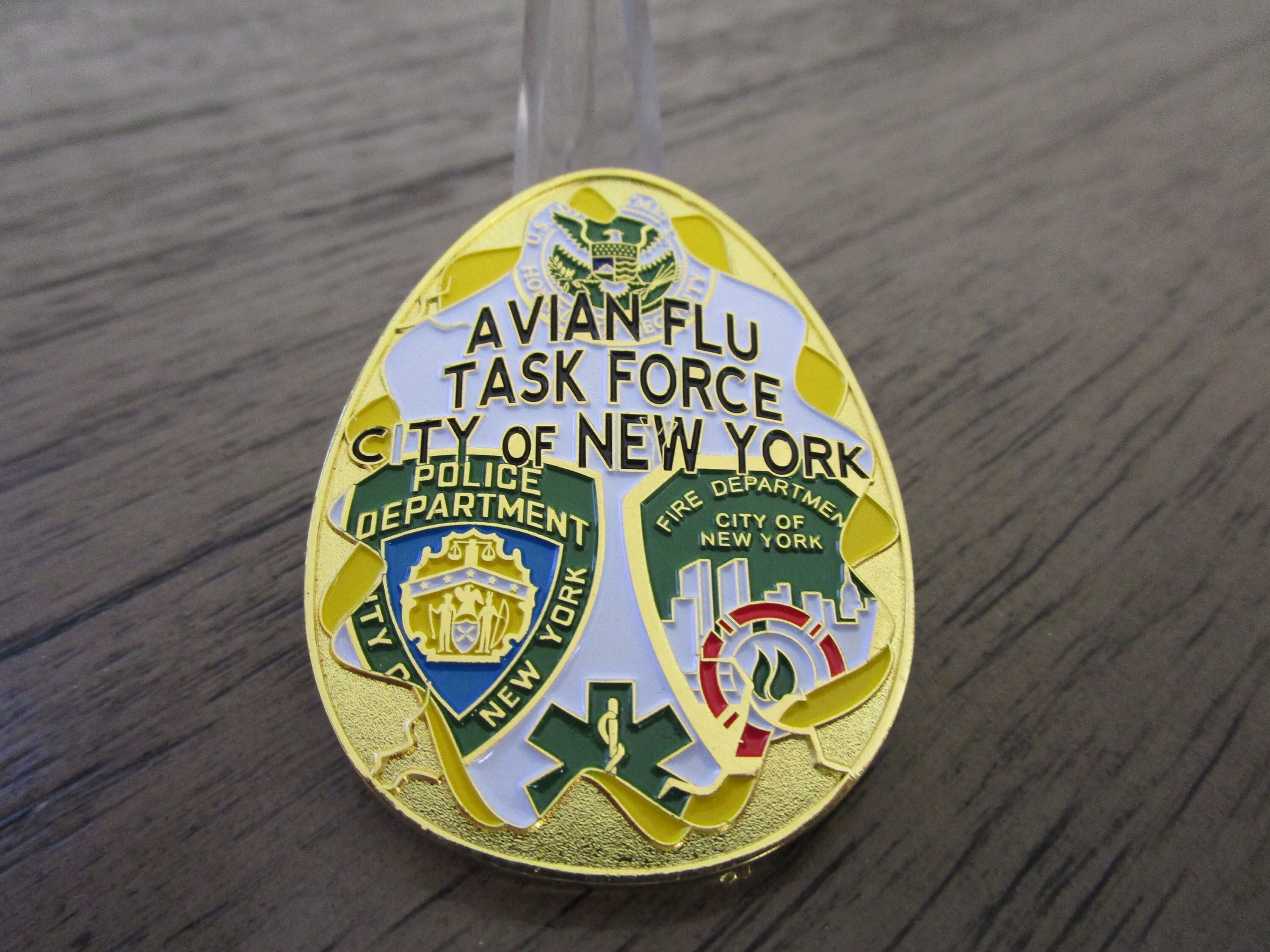 NYPD City of New York Avian Flu Task Force Gold Version - Etsy