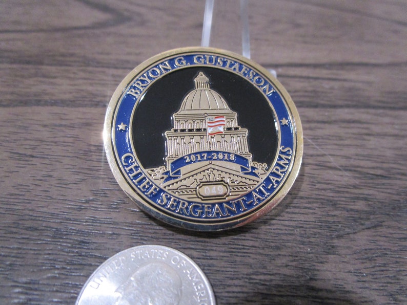 California State Assembly Chief Sergeant at Arms Bryon Gustafson Challenge Coin 544P et image 1
