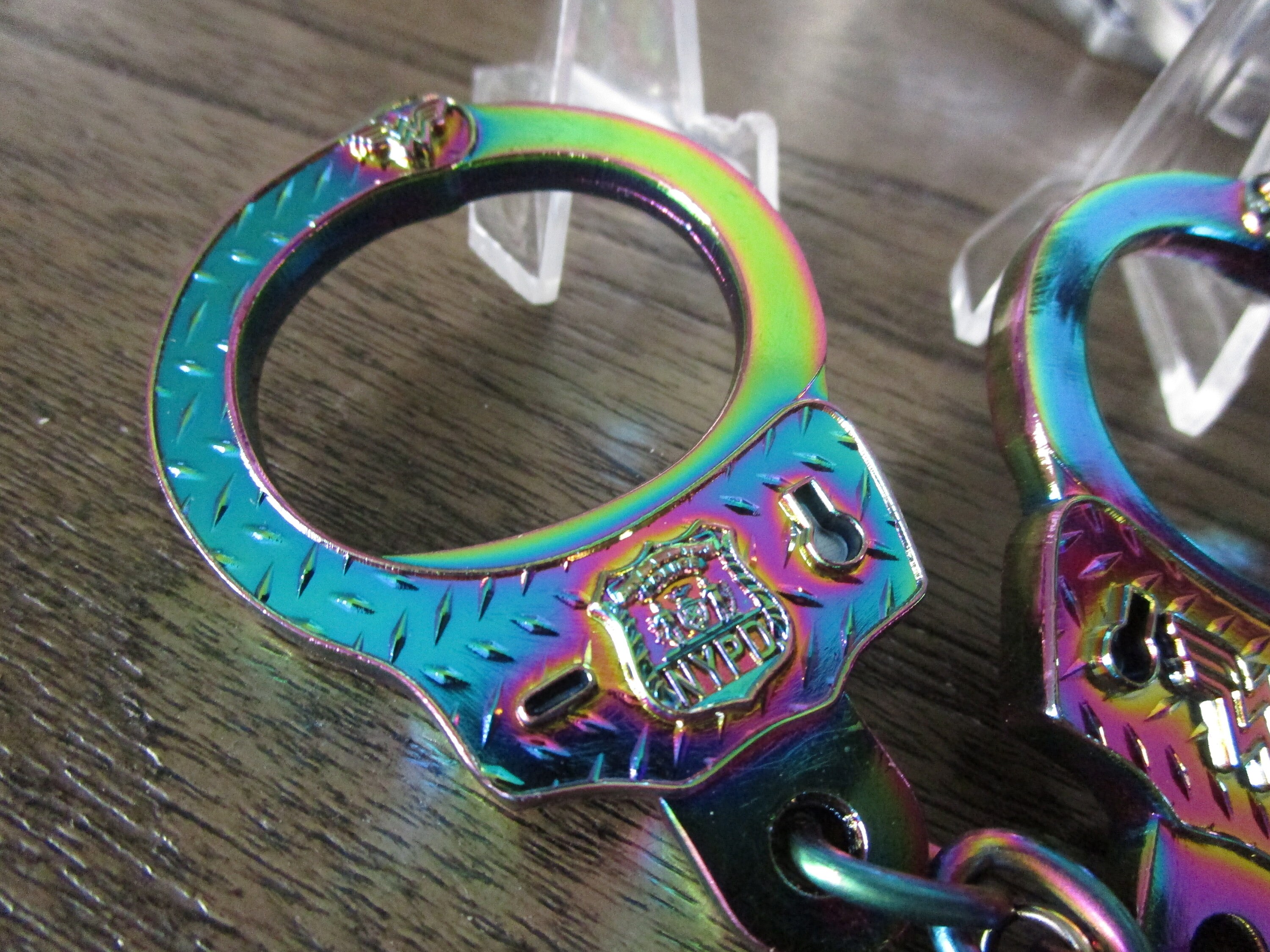 NYPD Detectives Wonder Woman LGBT Rainbow Handcuffs Challenge | Etsy