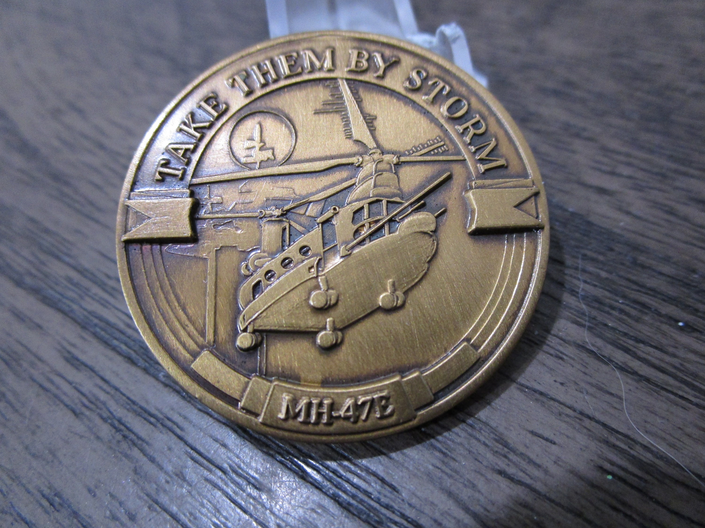 1989 Challenge Coin #32F eby Boeing MH-47E Chinook Special Operations Helicopter Rollout December 6th