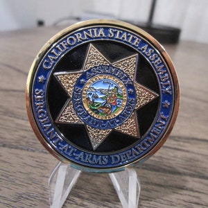 California State Assembly Chief Sergeant at Arms Bryon Gustafson Challenge Coin 544P et image 5