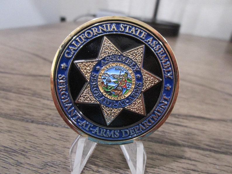 California State Assembly Chief Sergeant at Arms Bryon Gustafson Challenge Coin 544P et image 5