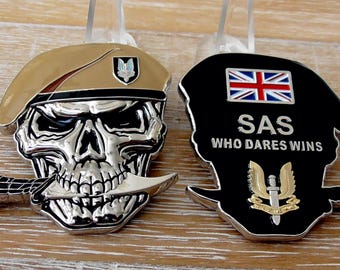 SAS British Army Special Air Service Who Dares Wins Metal Military