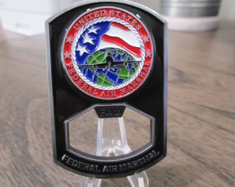 Federal Air Marshal Service FAM FAMS Challenge Coin (red