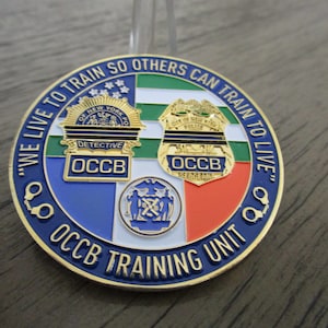 NYPD OCCB Organized Crime Control Bureau Training Unit Challenge Coin #5243