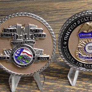 FAMS Federal Air Marshal FAM 9.11 Lets Roll Challenge Coin