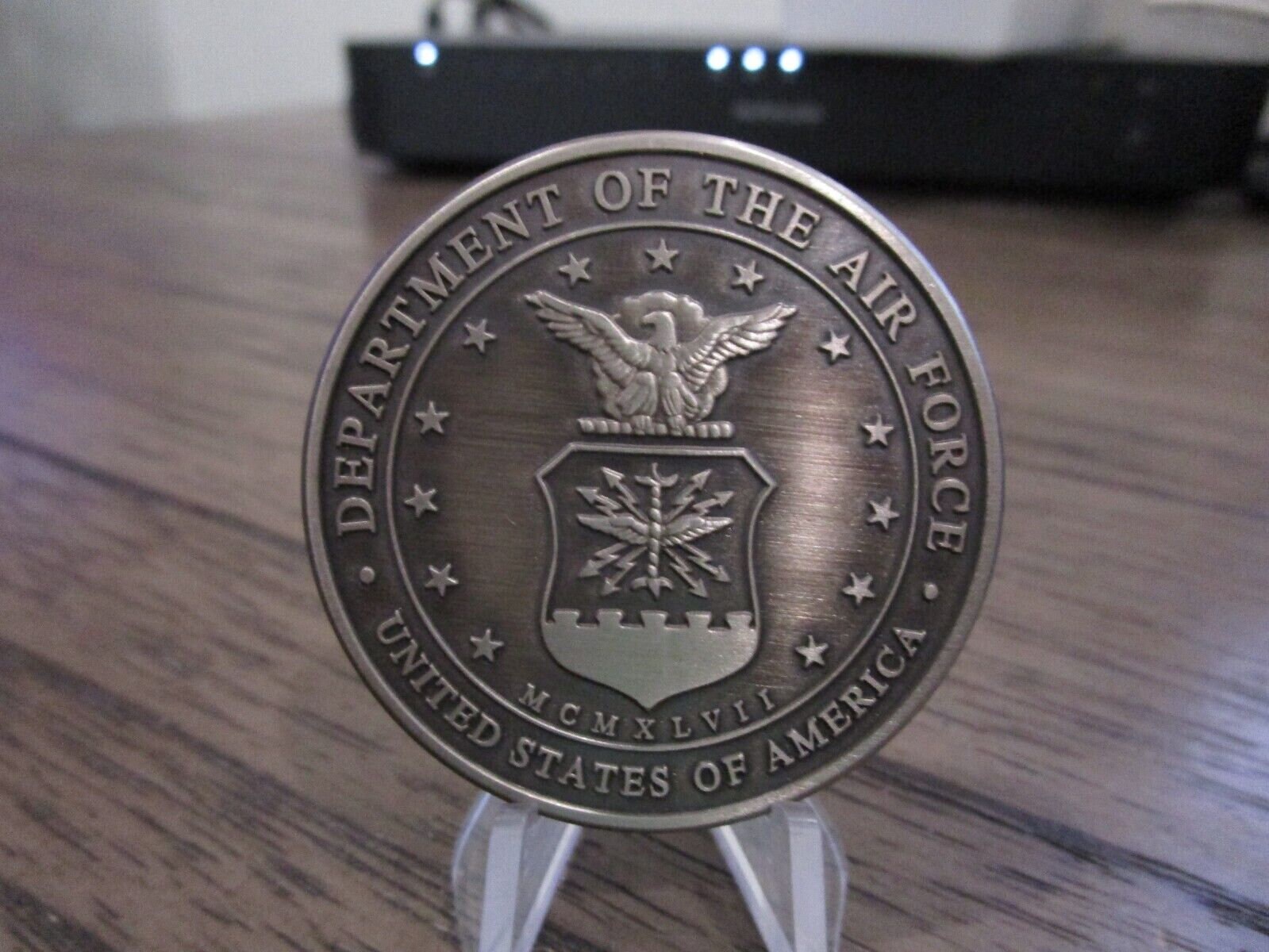 Challenge Coin 4 étoiles : Secrétaire Général De L'Armée De L'Air, Pièce Rare !