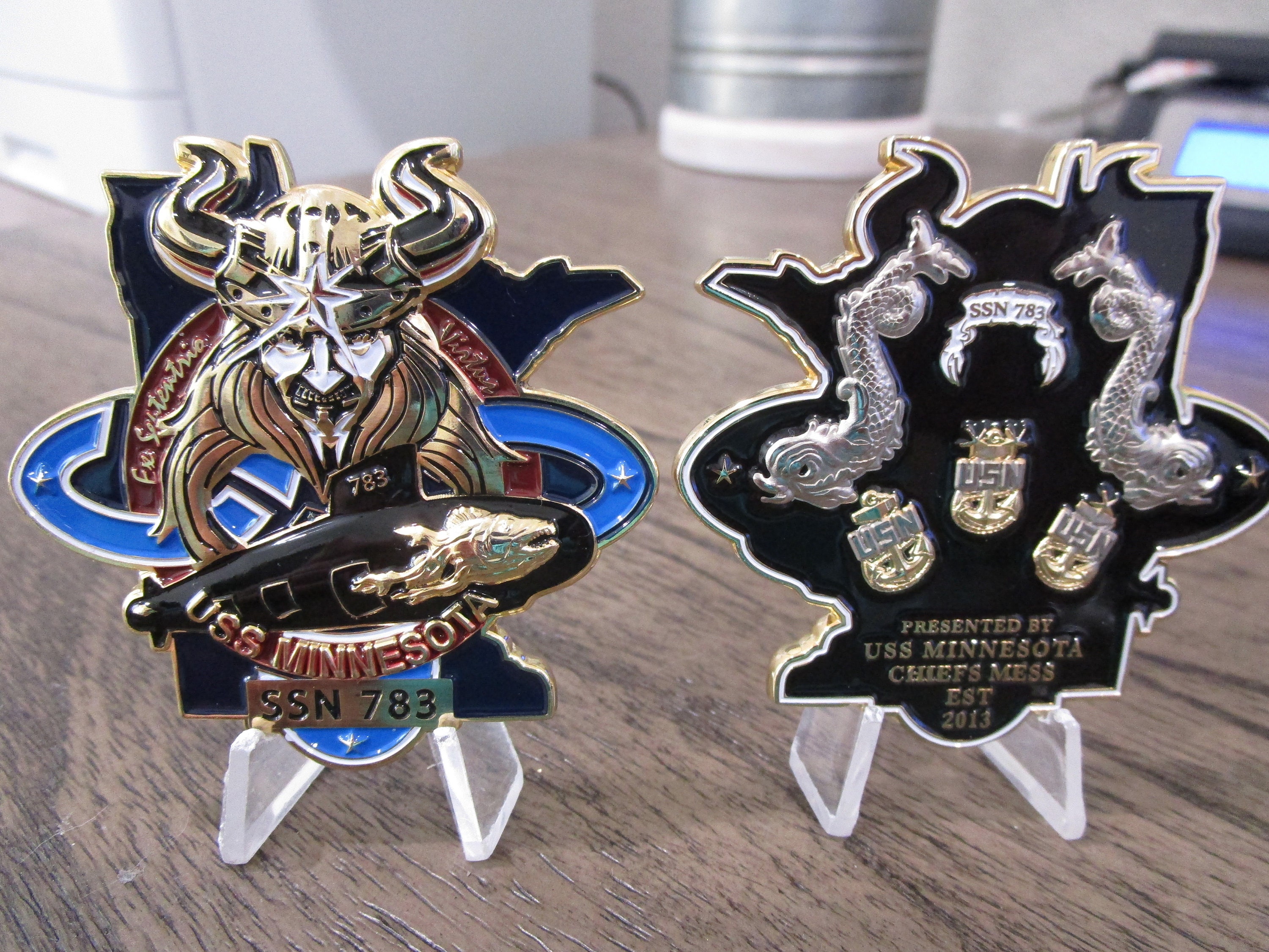 USS Minnesota SSN 783 Chiefs Mess Est 2013 CPO Navy Chief Etsy
