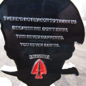 1st Special Forces Delta Force JSOC Challenge Coin - "We Don't Exist" Skull Design 14 thumbnail image