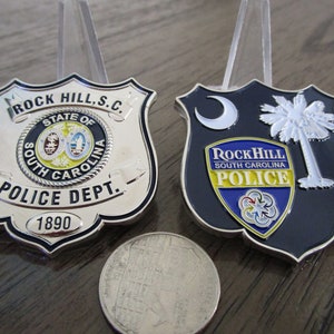 Rock Hill Police Department South Carolina Police Shield Challenge Coin