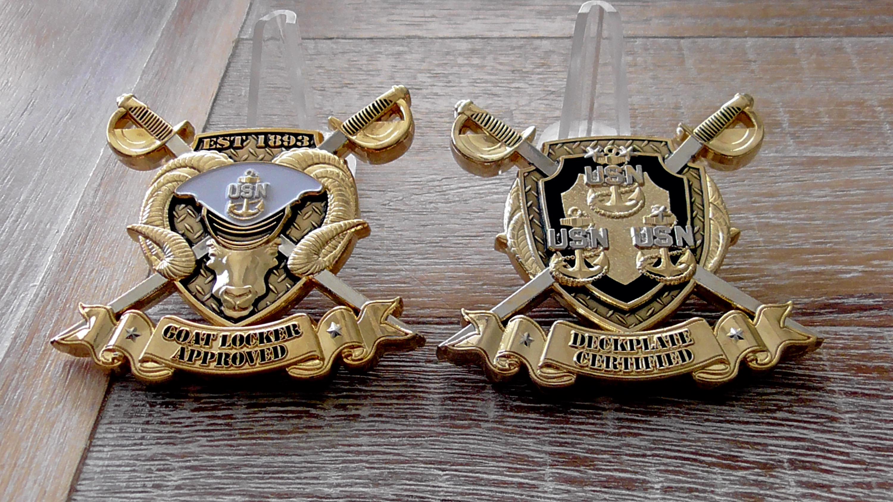 USN Navy Chief CPO Challenge Coin - Etsy
