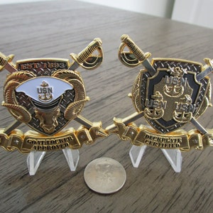 USN Navy Chief Goat Head Officer Cap Goat Locker Approved CPO Challenge Coin