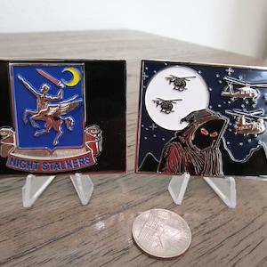 160th Special Operations Aviation Regiment  SOAR Night Stalkers Death Waits In The Dark Challenge Coin