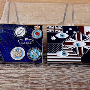 Five Eyes Signals Intelligence Agencies  National Security Agency GCHQ Communications Security Establishment  DSD * GCSB Challenge Coin