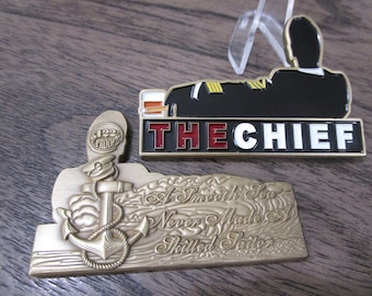 The Chief A Smooth Sea Never Made A Skilled Sailor Navy Chief CPO Challenge Coin