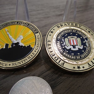 DOJ FBI Federal Bureau of Investigation Birmingham Alabama Field Office Challenge Coin