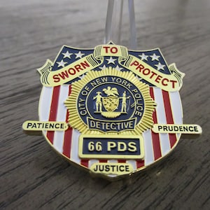 NYPD 66th Precinct Detective Squad Challenge Coin #730C