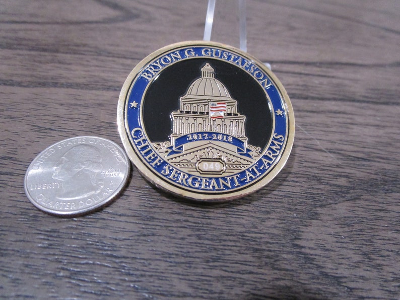 California State Assembly Chief Sergeant at Arms Bryon Gustafson Challenge Coin 544P et image 8