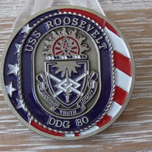 USN USS Roosevelt DDG 80 Challenge Coin #A706