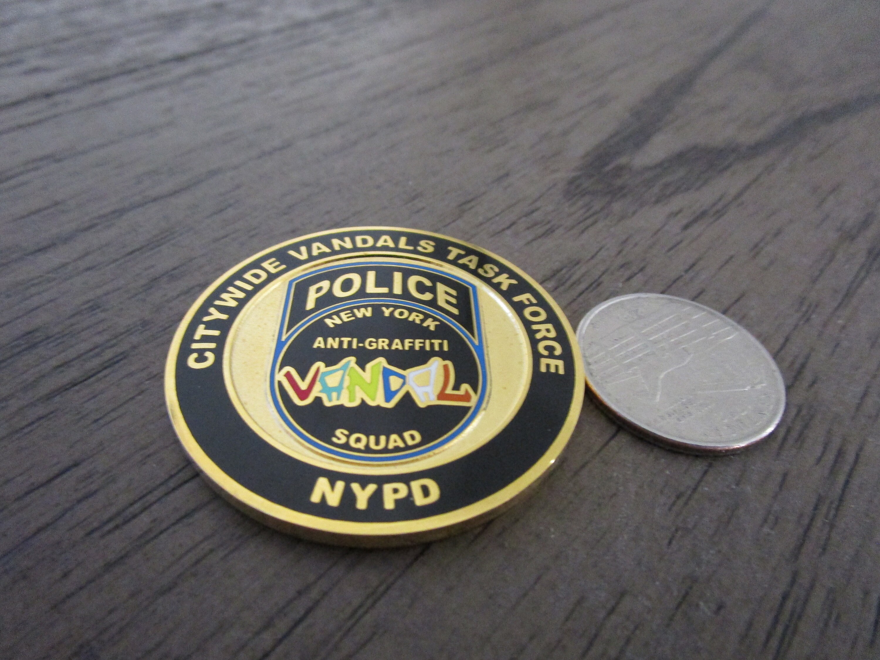 NYPD Stickman Challenge Coin